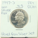 90% Silver Gem Proof 1997-S  Washington Quarter