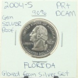 90% Silver Gem Proof 2004-S Florida State Quarter