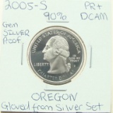 90% Silver Gem Proof 2005-S Oregon State Quarter