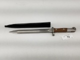 World War Ii Bayonet With Scabbard Stamped D4947