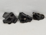 Lot Of Three Leather Holsters Information Listed