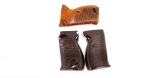 Set Of Two Grips For P38 One Is Wood Other Is Plas