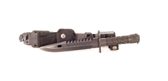 Ar-15 Bayonet With Sheath & Nylon Button Pouch