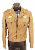 Authentic Wwii Gi Military Wool Coat W/patches