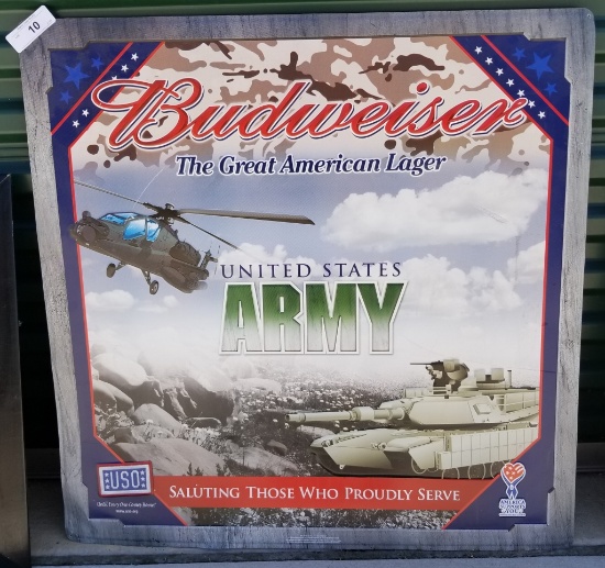 Budweiser Army Tin Sign