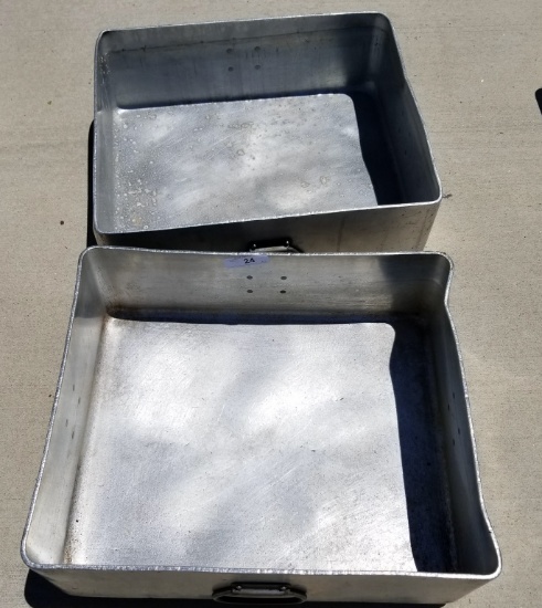 Lot Of 2 Roasting Pans Commercial Size