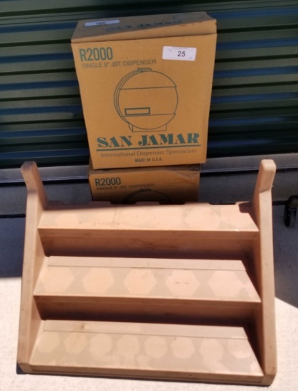 2 New San Jamar 9" Toilet Paper Displays