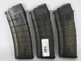 Lot of 3 Circle 10 AK Hi Cap Mags 5.56X45 NATO