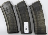 Lot of 3 Circle 10 AK Hi Cap Mags 5.56X45 NATO