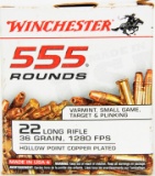 Winchester 555 Round Brick of .22 LR Hollow Point