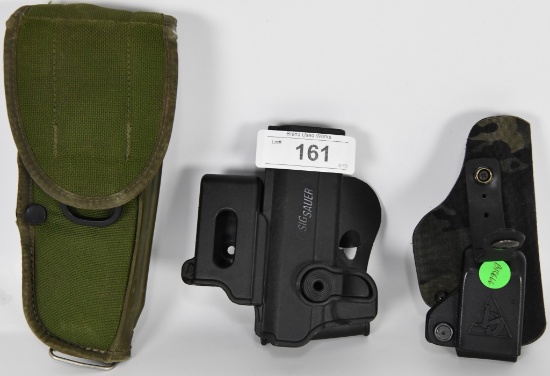 Lot of 3 Holsters 1 is US Military Issued M-12