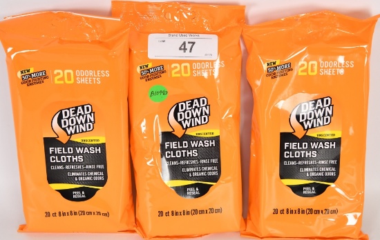 Lot of 3 NEW Dead Down Wind Field Wash cloths