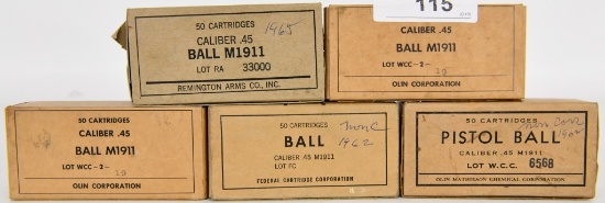 250 RDS OF M1911 .45 CAL FEDERAL CARTRIDGES