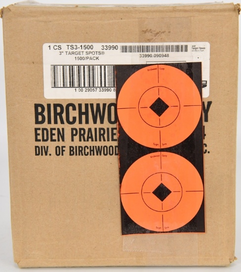 Birchwood Casey Stick on 3" Target Spots 1500 shts