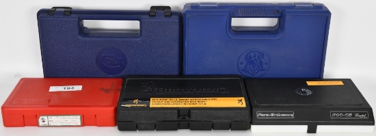 Lot of 5 Various Hardcases PISTOL / Revolver