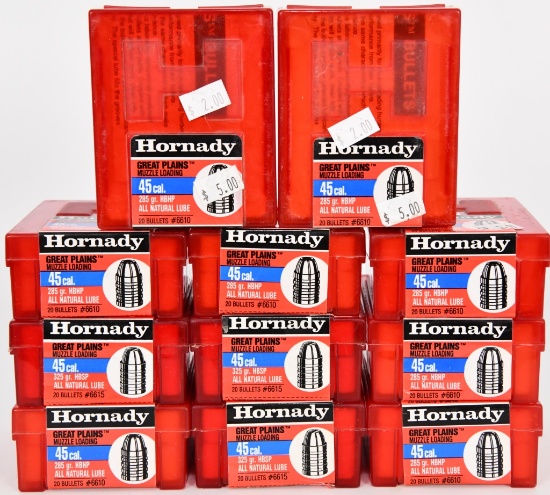 220 rds of HORNADY 45 cal Bullet (tips)