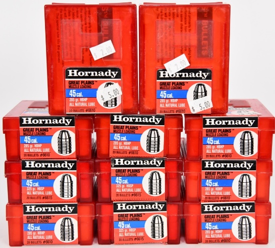 220 rds of HORNADY 45 cal Bullet (tips)