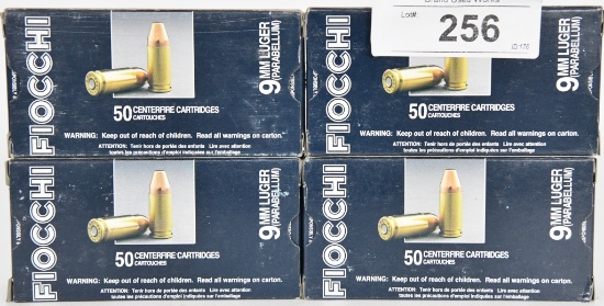200 RDS OF FIOCCHI 9MM LUGER