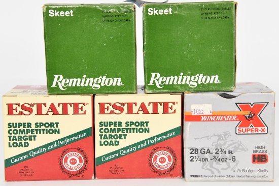 125 RDS OF .28 GA PLASTIC SHOTSHELLS