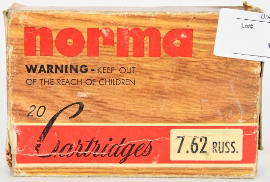 8 RDS OF NORMA 7.62 RUSS CARTRIDGES