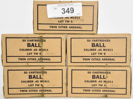 250 RDS OF BALL M1911 .45 ACP CARTRIDGES