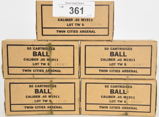 250 RDS OF BALL M1911 .45 ACP CARTRIDGES