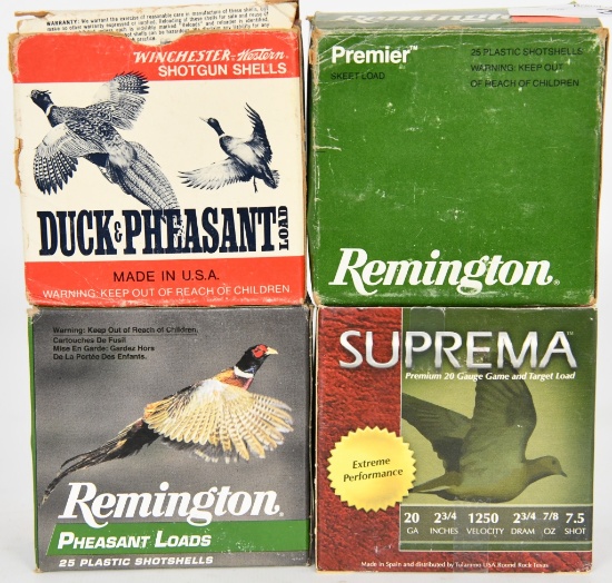 100 RDS OF 20 GA PLASTIC SHOTSHELLS