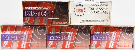 90 RDS OF HORNADY 5.56 NATO MATCH
