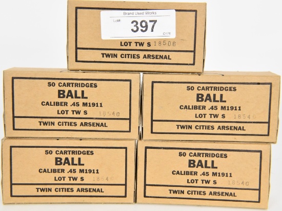 250 RDS OF BALL M1911 .45 ACP CARTRIDGES
