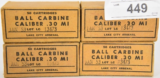 200 RDS OF M1 .30 CAL CARBINE CARTRIDGES