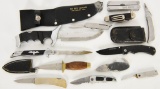 One dozen Misc Knives: dagger & folding knives