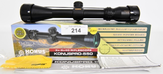 Konus 3X-9x40 Rifle Scope With Box