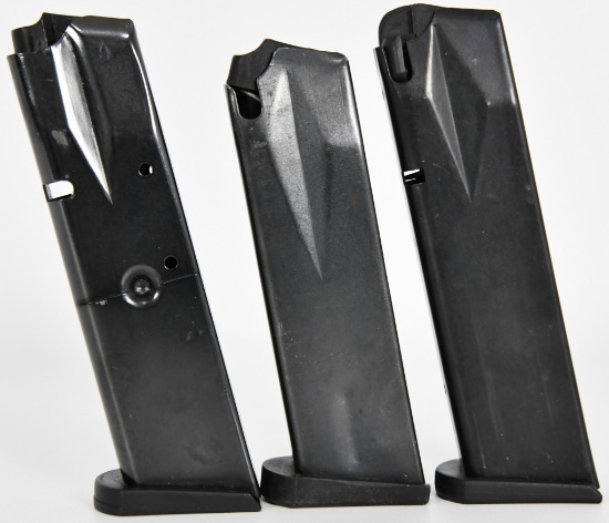 Lot of 3 Double Stack 9MM magazines