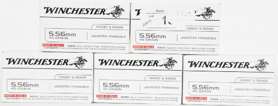 100 Rounds Winchester 5.56 NATO Ammunition