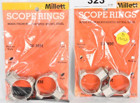 Lot of 2 Millett High Turn In 30MM Scope Rings