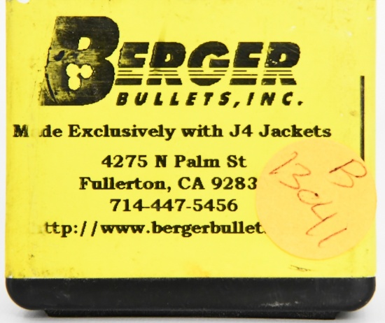 BERGER Bullets 22 cal 75 grain sealed container