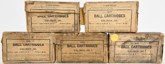 (5) bxs Ball Cartridge .30 Cal KRAG Frankford Arsenal