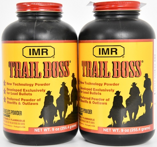 (2) Containers TRAIL BOSS IMR Smokeless Powder