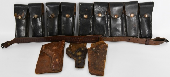 Leather Lot various items Sling, Holsters & more
