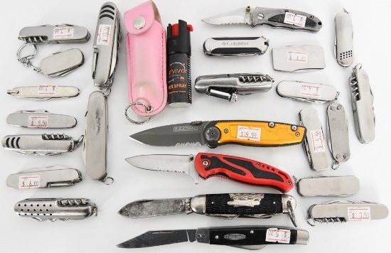 Great Knife Lot various styles & Sizes & Pepper Sp