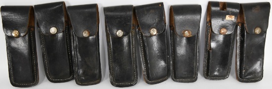 Lot of 8 Leather Mag Holsters