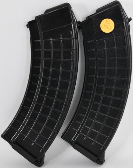 (2) AK 7.62X39mm Magazines 30 round Checkered Grp