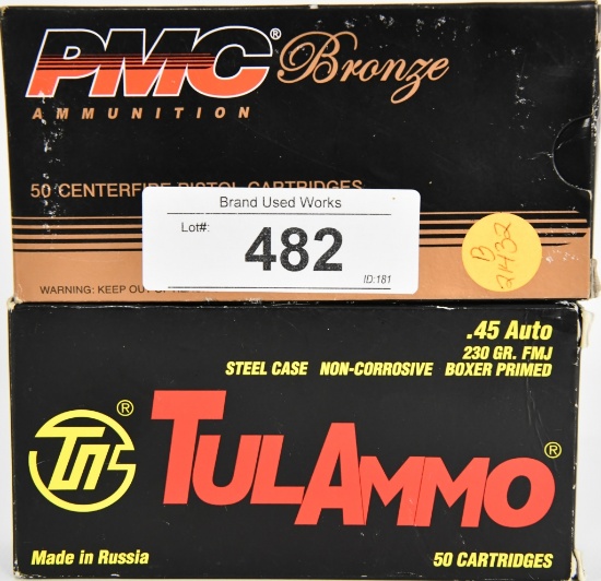 63 rds of .45 auto ammo PMC and Tulammo see below