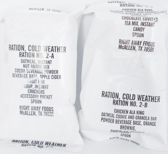 Ration Cold Weather #2A&B US Military Foods Sealed