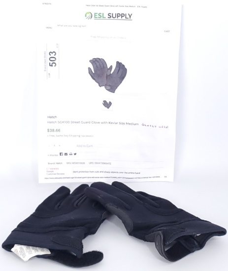 HATCH SGK100 Street Guard Glove with Kevlar Med
