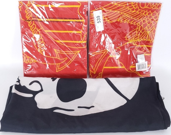 LOT of 2 NIP 1496 Red/YLW Marines Flag 3X5 ft