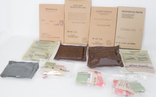 Large Lot of Misc MRE Foods and accessories