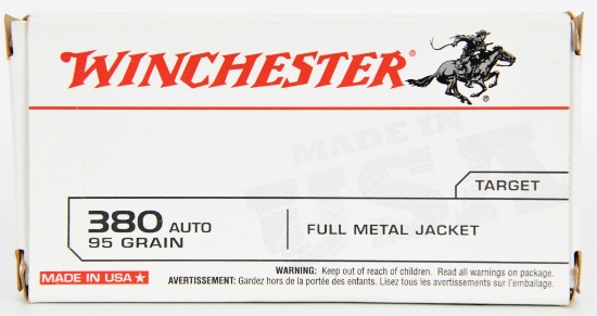 100 Winchester USA Ammunition 380 ACP