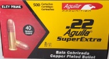 500 Rounds Aguila SuperExtra 22 Long Rifle Ammo