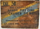 WWII 50 Caliber Armor Piercing M2 Crate St. Louis